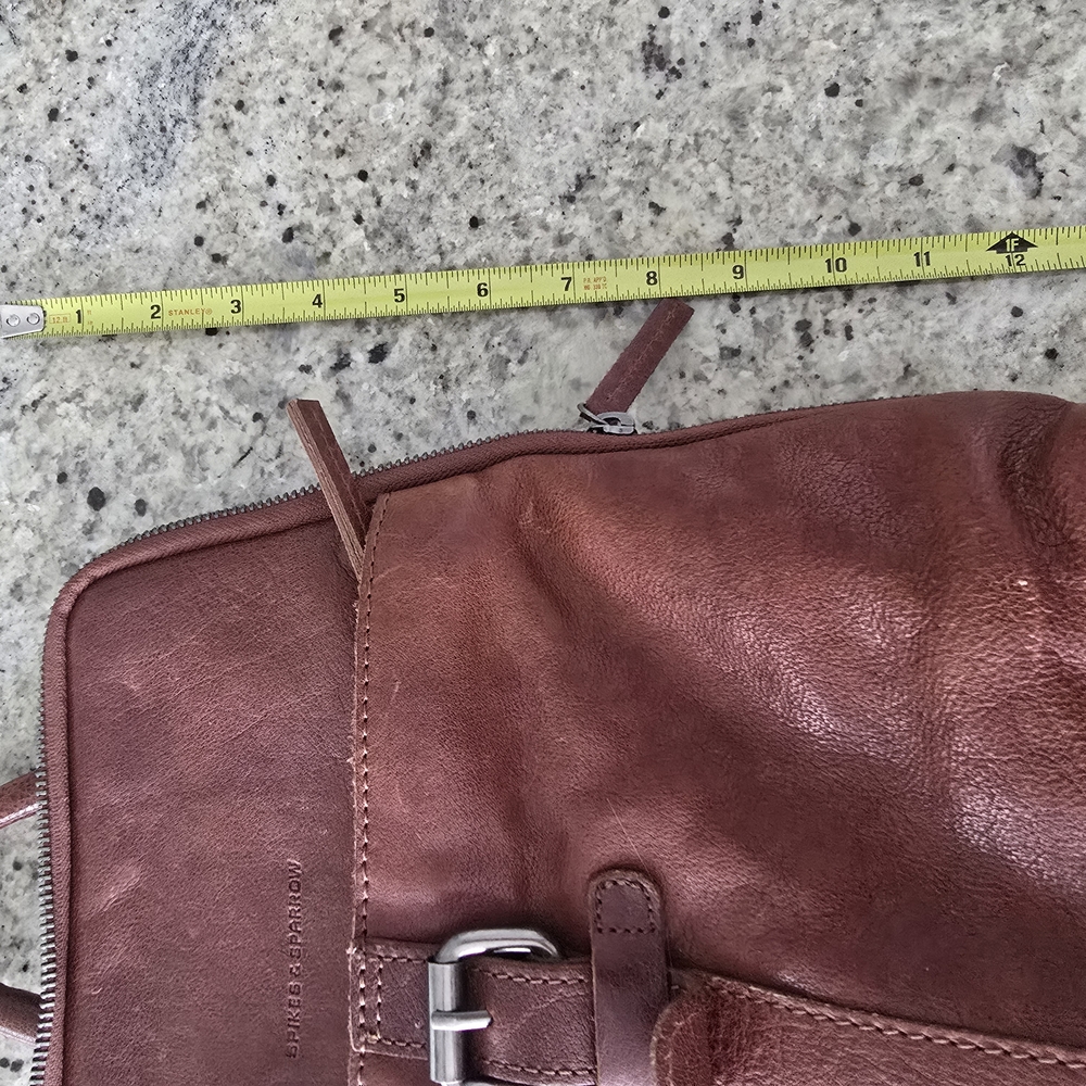 Spikes And Sparrow Brown Leather Backpack Excellent - Picture 10 of 11